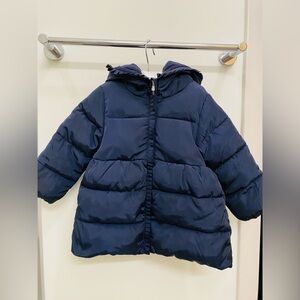 Jacadi Girl’s Winter Navy Puffer Coat